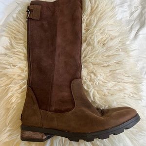 NWOT Sorel Tall Brown Waterproof Suede Boots | Women’s 8.5